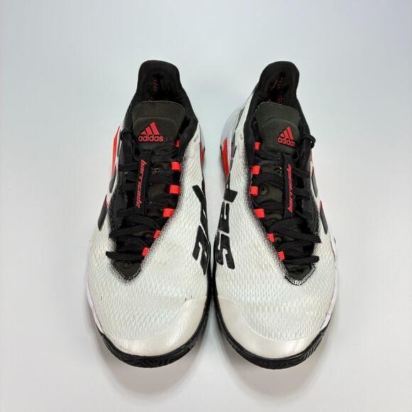 Adidas Barricade White Black Lace Up Tennis Shoes Sneakers GW2964 Men's Size 7 - Picture 3 of 10